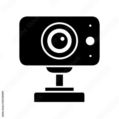 Webcam Icon: Video Communication, Online Streaming, and Digital Surveillance Camera Symbol