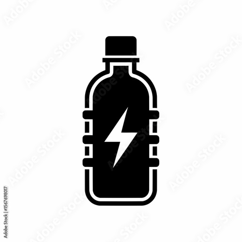 Energy Drink Bottle Icon Vector Graphic of a Sports Drink Container