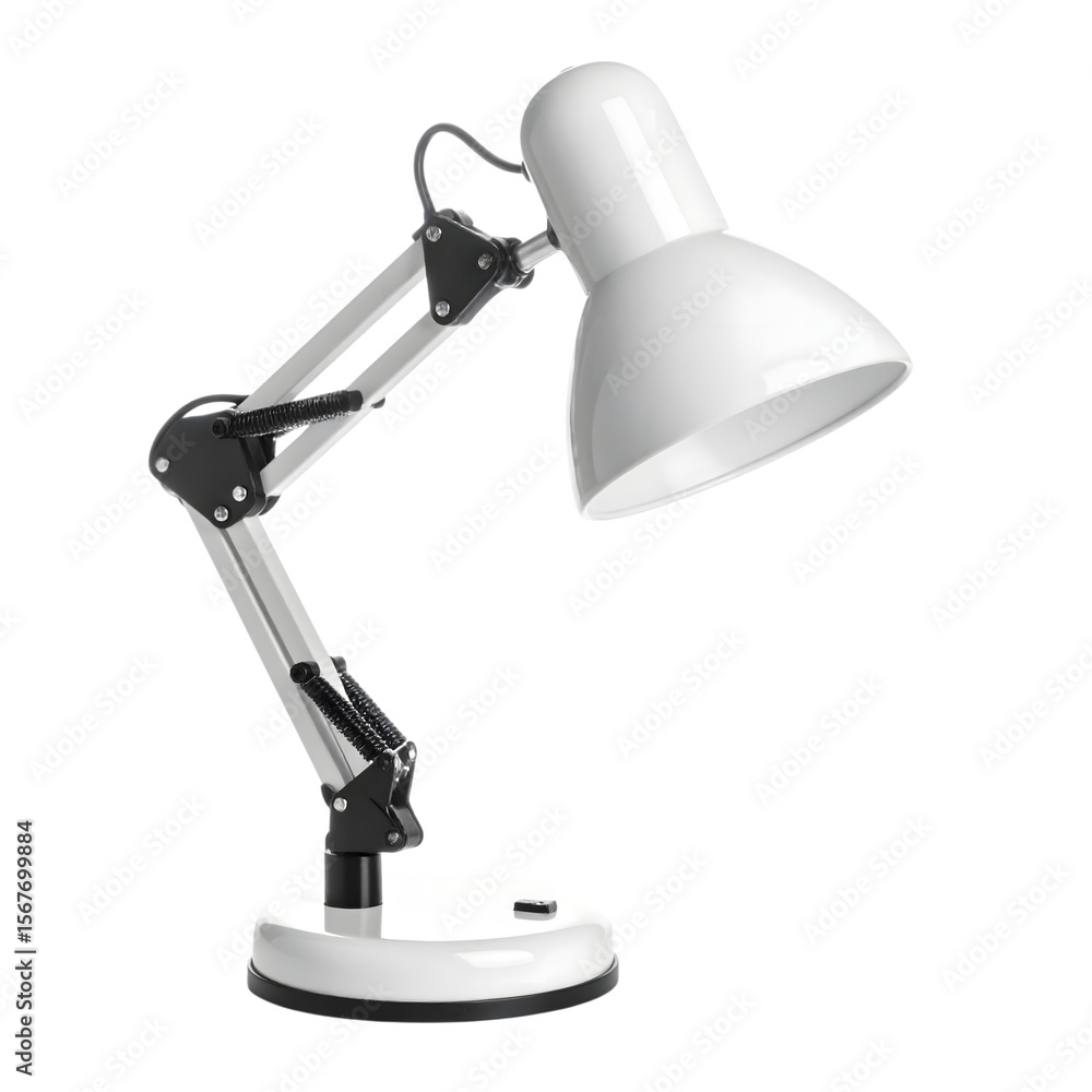 Modern Adjustable Desk Lamp with White Shade and Sleek Design Modern Adjustable Desk Lamp with White Shade and Sleek Design