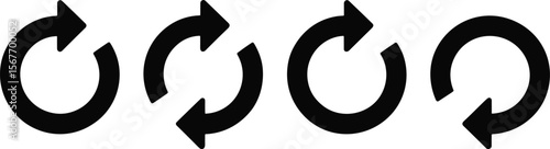 Refresh and Reload Arrow Icons - Circular Sync and Reset Symbols
