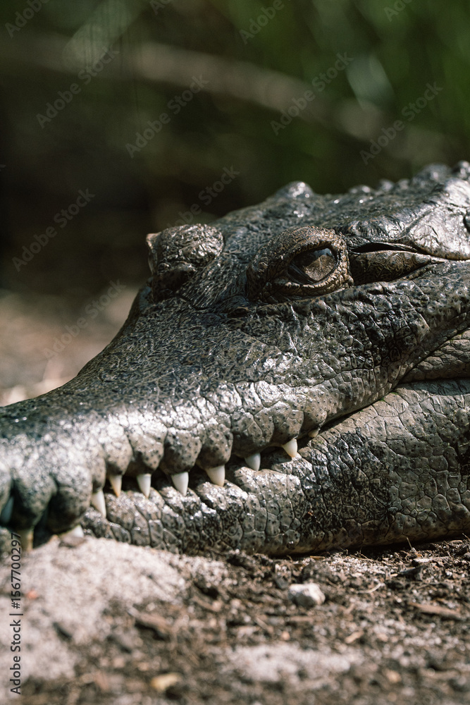 Fototapeta premium crocodile in the zoo