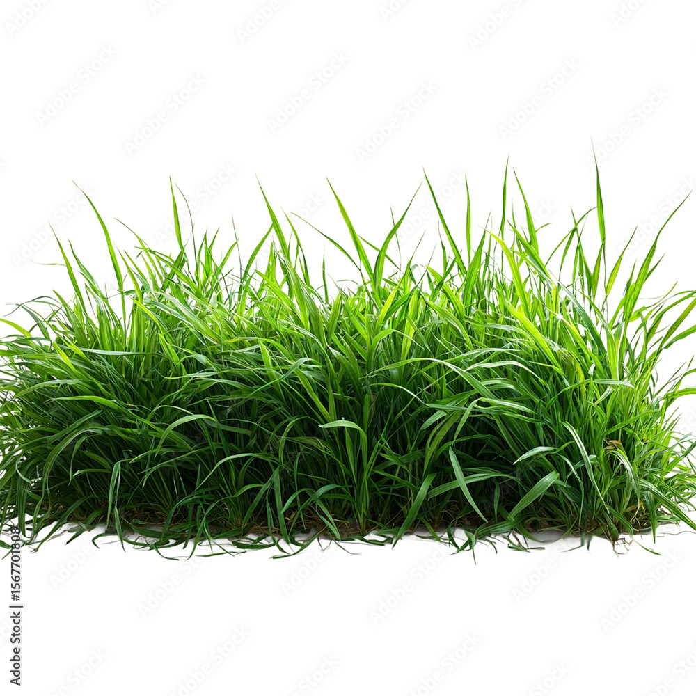 Obraz premium blades of grass against an isolated white background