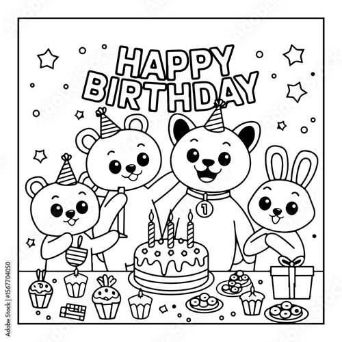 Wallpaper Mural set of funny cartoon animal faces Torontodigital.ca