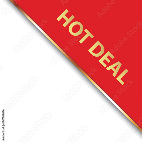 HOT DEAL – vector red corner banner