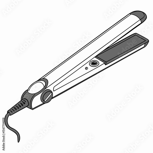 Hair Straightener  Electronic Device Icon  High-Quality AI Vector Design for Tech Projects