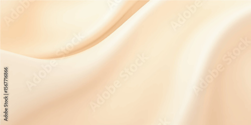 Golden silk and satin fabrics flow in a soft, smooth wave pattern, creating a luxurious and shiny abstract backdrop