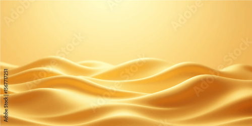 Soft golden abstract background with smooth wavy lines, light gradient shading, flowing texture, minimal and calm appearance, monochromatic vector style.