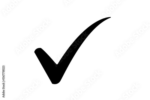 Fotografie black right tick check mark icon flat style icon, checkmark icon