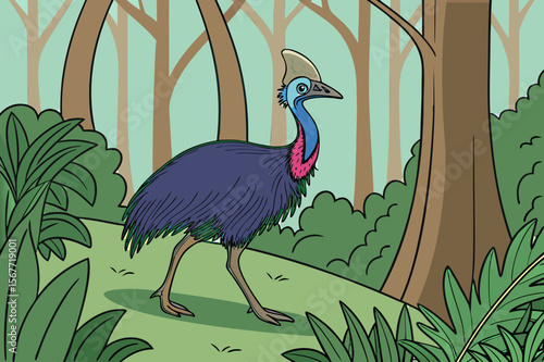  Nature & Wildlife Illustrations: Cassowary, Raccoon, Puffin, Quail, Sloth, Tasmanian Devil, Kid Flying Kite, Lynx, Hawk, Lemur, Maine Coon, Falcon, Okapi, Kingfisher, Lizard, Skunk, Pheasant, Civet, 