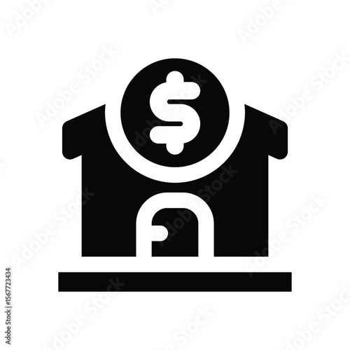 property glyph icon. Strong and solid vector icon for websites, mobile interfaces, presentations, and visual branding. High quality and easy to edit.