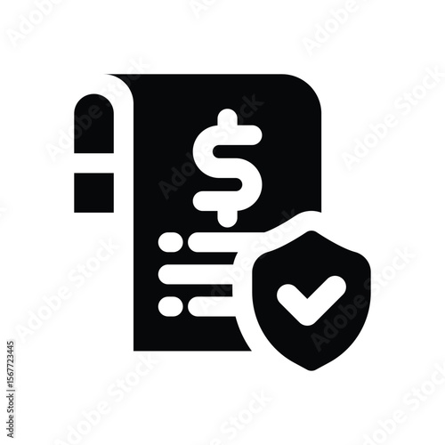 insurance glyph icon. Strong and solid vector icon for websites, mobile interfaces, presentations, and visual branding. High quality and easy to edit.