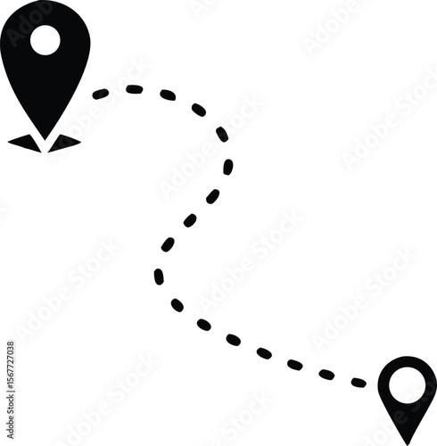 Map icon vector, location marker. Directional arrows for maps, GPS interfaces, and location based application. Location marker, diverse map pin vector icon.