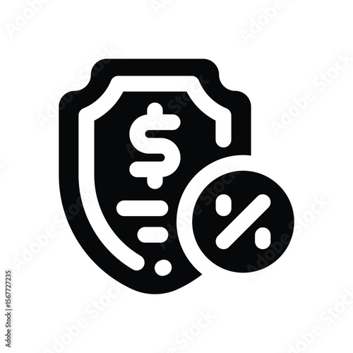 shield glyph icon. Strong and solid vector icon for websites, mobile interfaces, presentations, and visual branding. High quality and easy to edit.