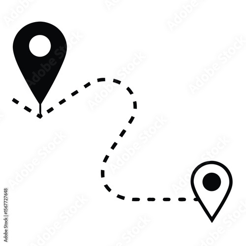 Map icon vector, location marker. Directional arrows for maps, GPS interfaces, and location based application. Location marker, diverse map pin vector icon.