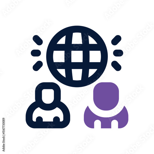 ethnography duotone icon. Sleek and modern vector icon for websites, mobile apps, marketing materials, and corporate design. Fully scalable and ready to use.