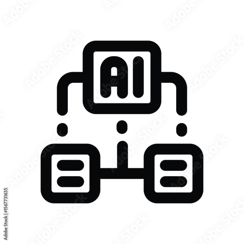 generator line icon. Clean and minimalist vector icon for websites, mobile apps, presentations, and logos. Fully scalable and customizable for any project.