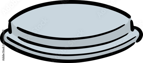 Illustration of button alkaline battery
