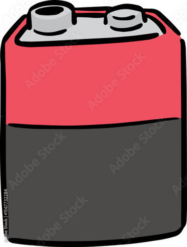 Illustration of alkaline battery
