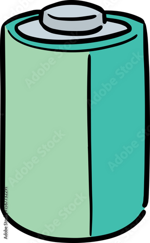 Illustration of alkaline battery
