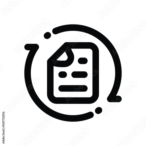 automation task line icon. Clean and minimalist vector icon for websites, mobile apps, presentations, and logos. Fully scalable and customizable for any project.
