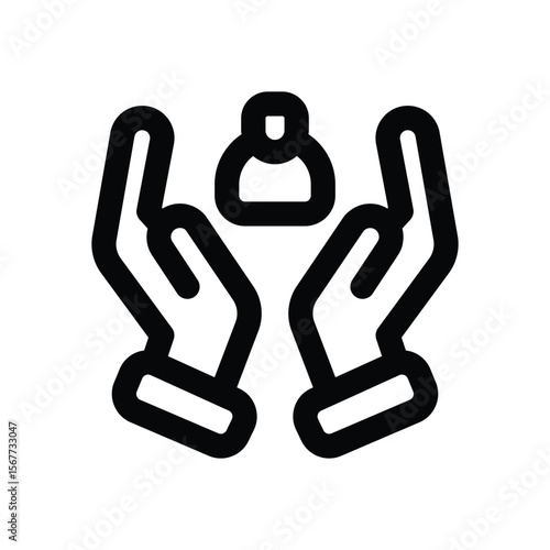 customer line icon. Clean and minimalist vector icon for websites, mobile apps, presentations, and logos. Fully scalable and customizable for any project.