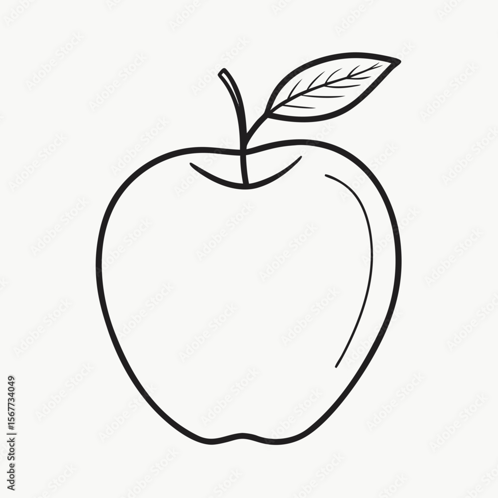Apple silhouette outline vector illustration Apple silhouette outline vector illustration