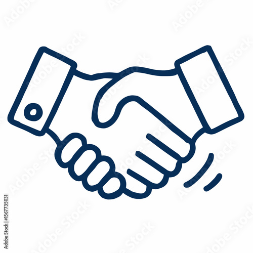 Vector Illustration of a Handshake Agreement, Partnership, Deal, Collaboration