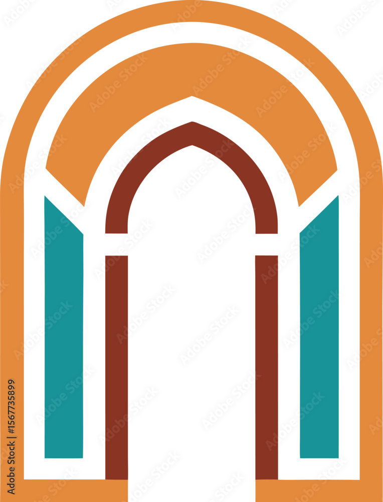 Fototapeta premium archway door creative logo icon on white backgroun.eps