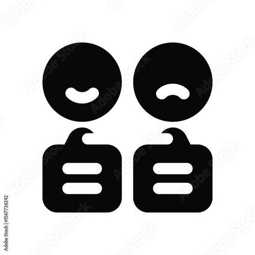 vote glyph icon. Strong and solid vector icon for websites, mobile interfaces, presentations, and visual branding. High quality and easy to edit.