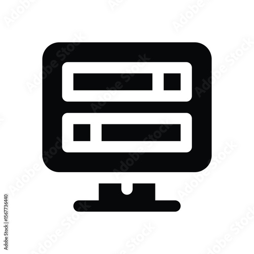 voting result glyph icon. Strong and solid vector icon for websites, mobile interfaces, presentations, and visual branding. High quality and easy to edit.
