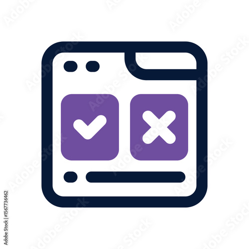 online survey duotone icon. Sleek and modern vector icon for websites, mobile apps, marketing materials, and corporate design. Fully scalable and ready to use.