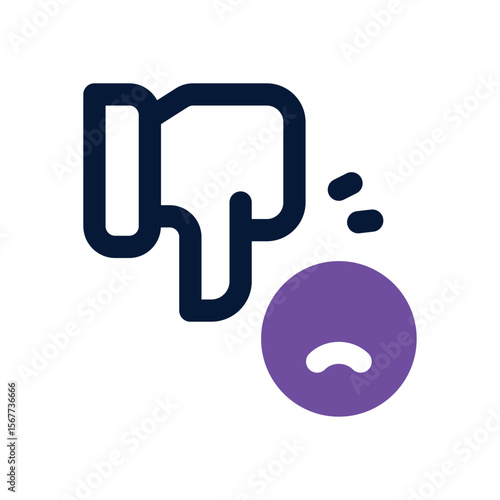 dislike duotone icon. Sleek and modern vector icon for websites, mobile apps, marketing materials, and corporate design. Fully scalable and ready to use.
