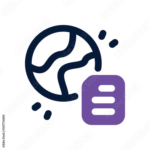 global survey duotone icon. Sleek and modern vector icon for websites, mobile apps, marketing materials, and corporate design. Fully scalable and ready to use.