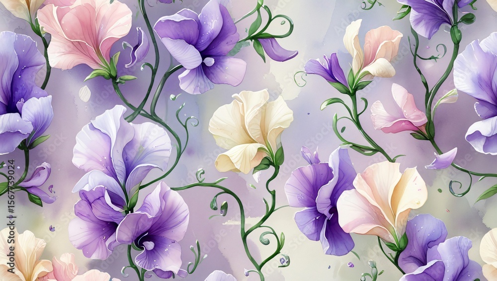 Obraz premium Sweet Pea Whisper
