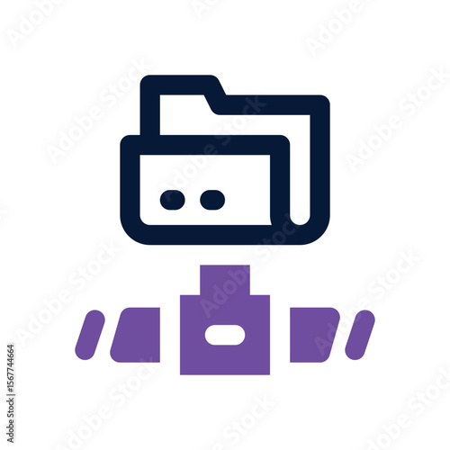 folder duotone icon. Sleek and modern vector icon for websites, mobile apps, marketing materials, and corporate design. Fully scalable and ready to use.