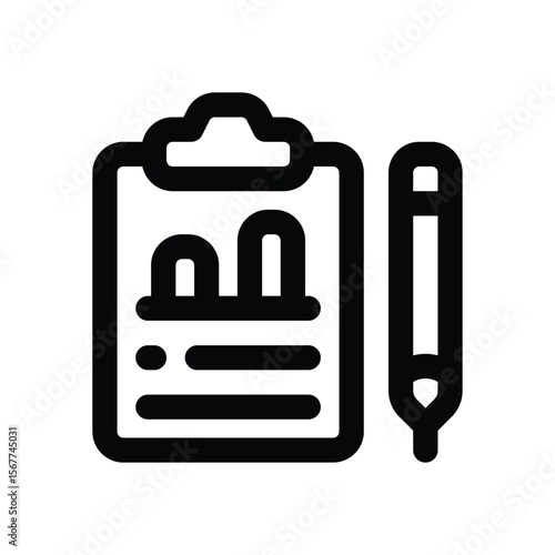 notebook line icon. Clean and minimalist vector icon for websites, mobile apps, presentations, and logos. Fully scalable and customizable for any project.