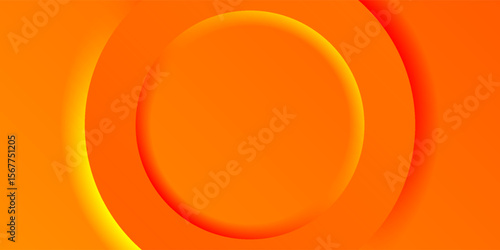 A glowing abstract vector design with concentric orange circles and smooth gradients, creating a warm, energetic, and modern visual effect.