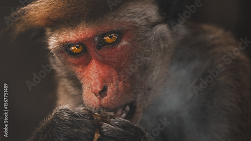Canvas Print Monkey Wildlife Photography from Sri Lanka – Animals in National Parks and Natur