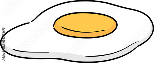 Illustration of fried egg
