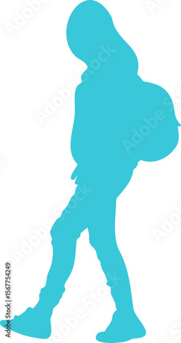 실루엣 인물, 실루엣,인물,파랑,패션,모델,남자,사람,회사원,걷는 실루엣,걷기,모던