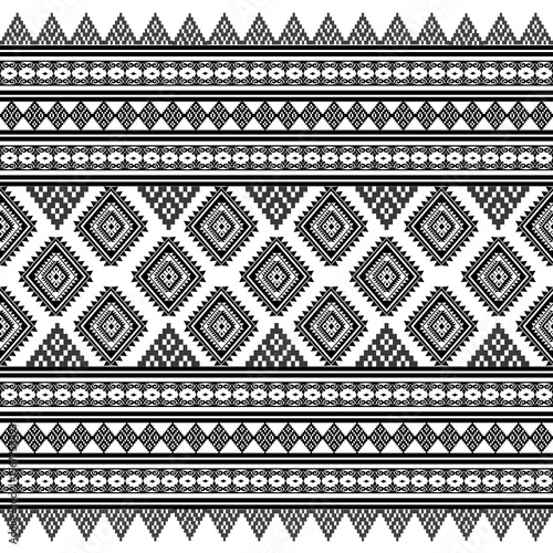 black and white geometric seamless pattern