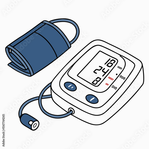 Blood Pressure Monitor  Electronic Device Icon  High-Quality AI Vector Design for Tech Projects
