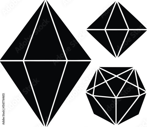 geometric shapes icon silhouette on white backgrou (1).eps