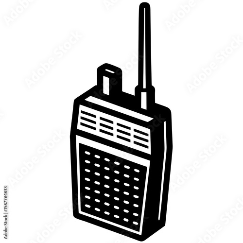 Walkie Talkie Electronic Device Icon  High-Quality AI Vector Design for Tech Projects