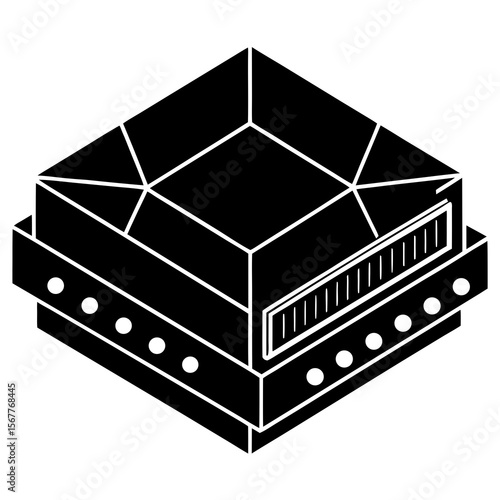 Network Switch  Electronic Device Icon  High-Quality AI Vector Design for Tech Projects