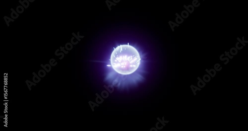 Wallpaper Mural energy explosion effect on black background Torontodigital.ca