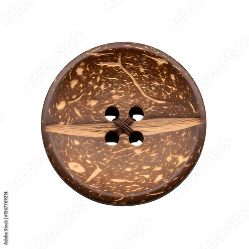 Coconut Shell Button with Four Holes