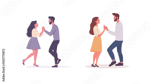Man Proposing on One Knee Silhouette – Romantic Engagement Vector Art