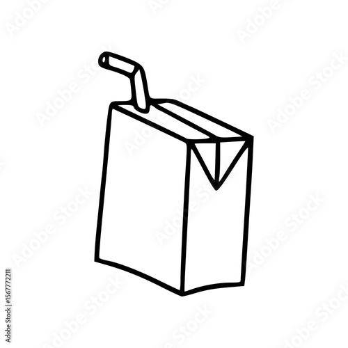 doodle juice box with straw