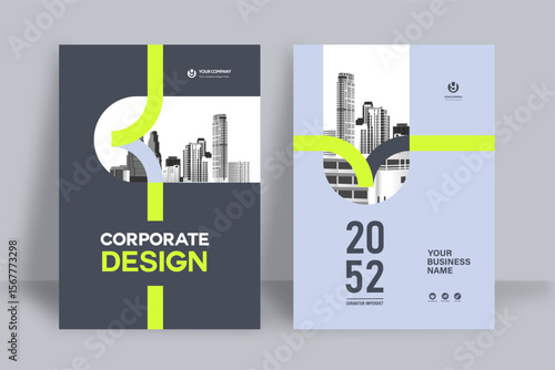 Business Report Cover Template – Geometric Layout